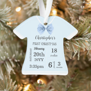 Baby's First Christmas with Photo Double Sided Ornament