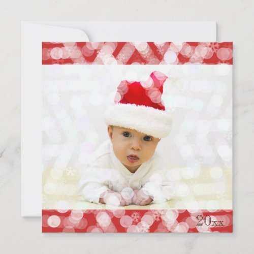 Babys First Christmas with Photo Holiday Card