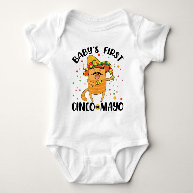 Baby's First Cinco de Mayo Baby Bodysuit (Front)