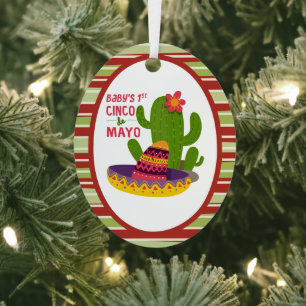 baby's first Cinco de mayo Metal Ornament