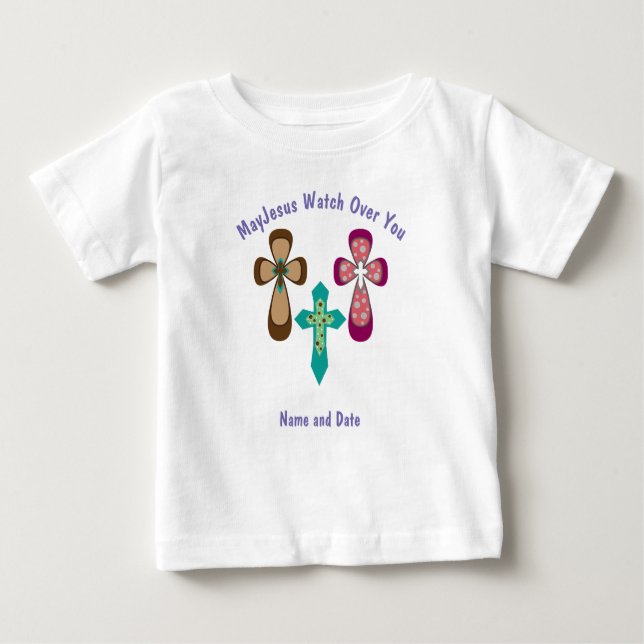 Baby's First Communion, Baptism, Godchild PHOTO Baby T-Shirt (Front)