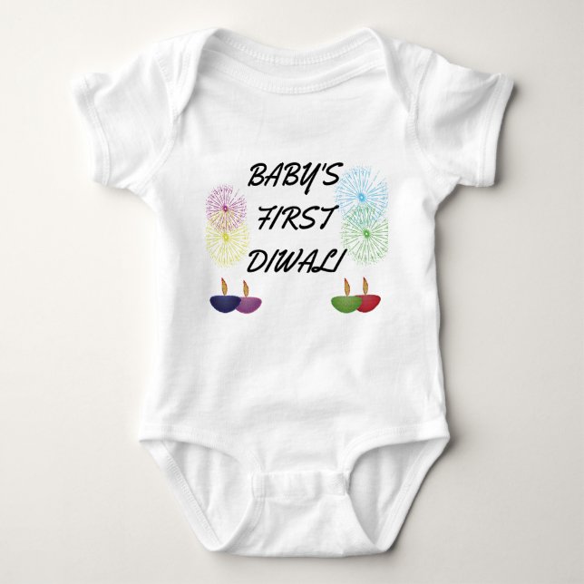 BABY'S FIRST DIWALI BABY BODYSUIT (Front)