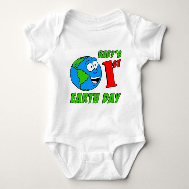 Baby's First Earth Day Baby Bodysuit (Front)