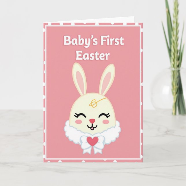 Babys First Easter For Grandchild Card (Front)