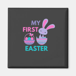 Babys First Easter Funny Rabbit Magnet