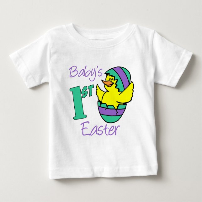 Baby's First Easter Hatching Egg Baby T-Shirt (Front)