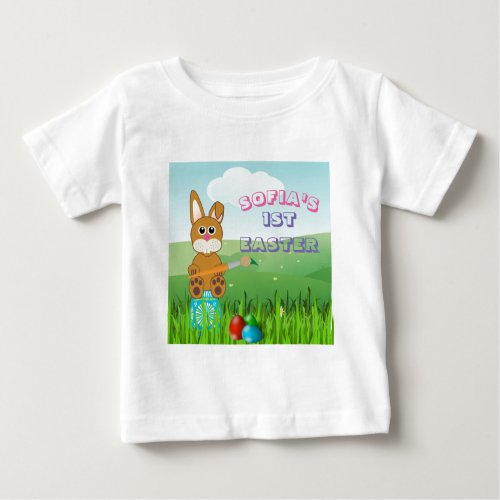 Babys First Easter l Painting Eggs T_Shirt