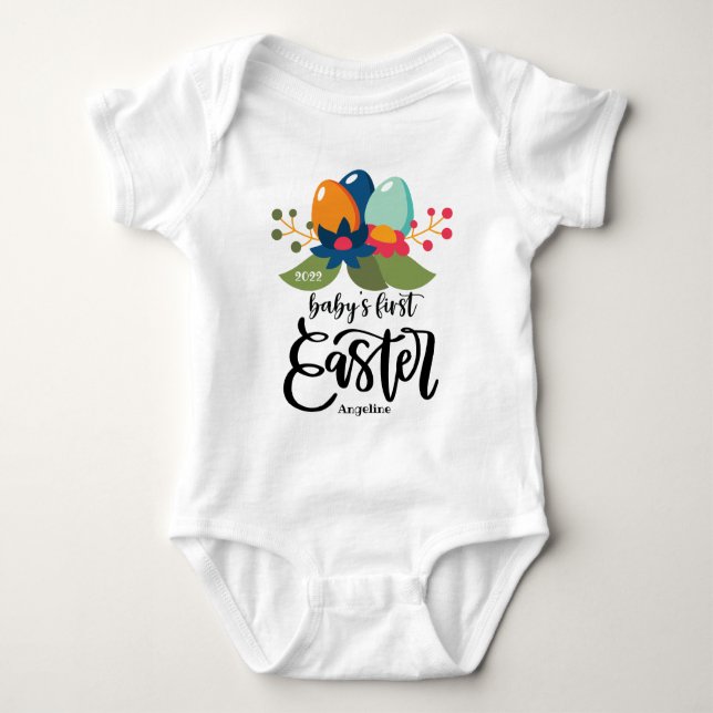 Baby's First Easter Personalized Baby Bodysuit (Front)