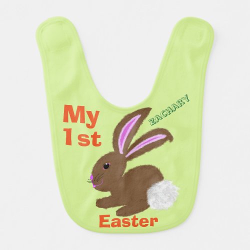 Babys First Easter Personalized Bunny Bib
