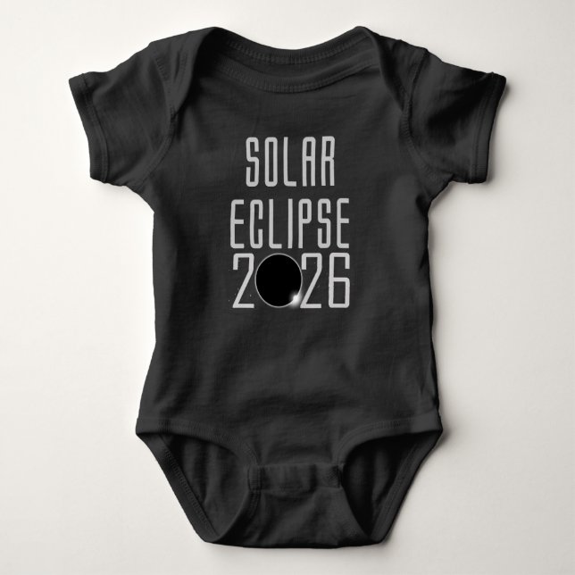 Baby's First Eclipse Solar Eclipse 2026 baby shirt (Front)
