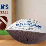 Baby's First Football Baby Shower Prop<br><div class="desc">If you are expecting a little football all-star this baby's first football is an awesome decoration prop for your shower! Have all of your guests sign this ball and save it for your baby. The will have this keepsake for a lifetime to honor all of those who celebrated their anticipated...</div>