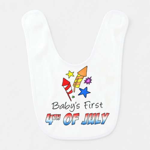 Babys First Fourth Of July Bib