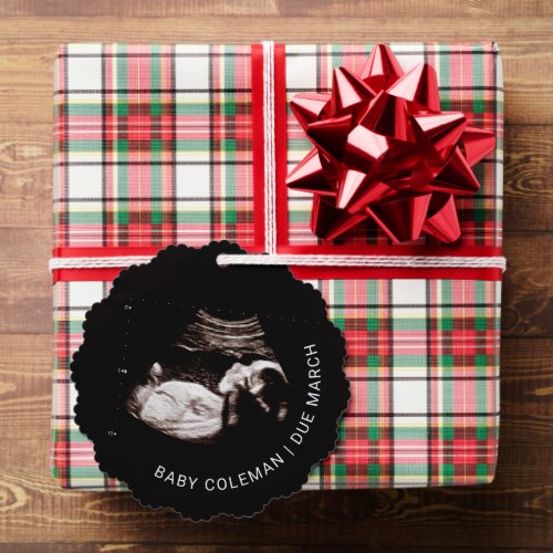 Babys First Glimpse Christmas Ornament Card