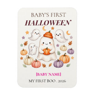 Baby's First Halloween 2026 Personalized Cute Magnet