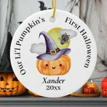 Baby's First Halloween Cute Pumpkin Ornament