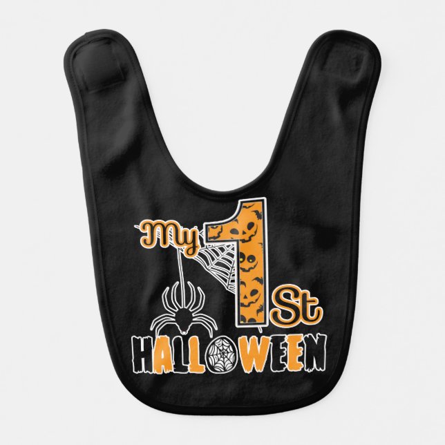 Baby's First Halloween , Fall Baby Bib (Front)