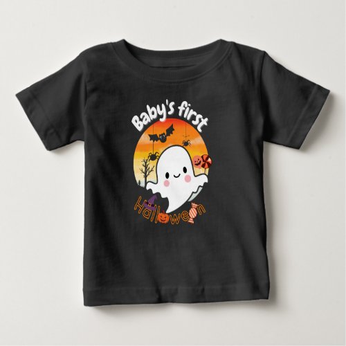 Babys first halloween funny t_shirt