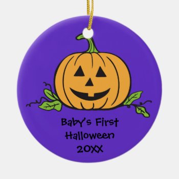 Baby's First Halloween Keepsake Gift Ornament by artladymanor at Zazzle