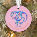 Baby's First Hanukkah 2025 girl Dino Velociraptor Ornament<br><div class="desc">Velociraptors</div>