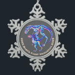 Baby's First Hanukkah 2025 Velociraptor Holiday  Snowflake Pewter Christmas Ornament<br><div class="desc">Velociraptors - Zazzle keeps adding "Christmas,  so apologizes."</div>
