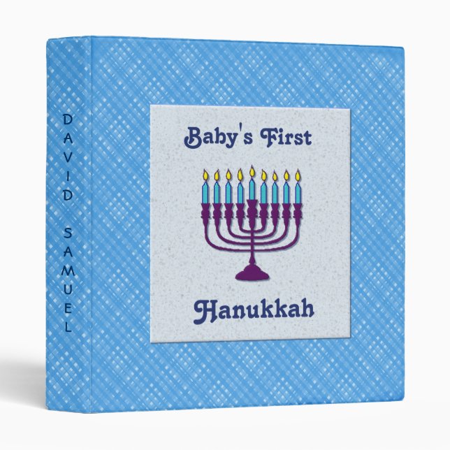 "Babys First Hanukkah" 3 Ring Binder (Front/Spine)