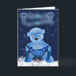 Baby's First Hanukkah Card With Cute Little Bear<br><div class="desc">Baby's First Hanukkah Card With Cute Little Bear</div>