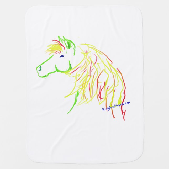 Baby's first horse - baby blanket (Front)