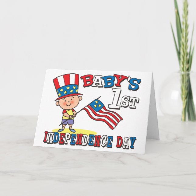 Baby's First Independence Day Card (Front)
