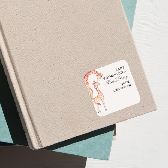 Baby's First Library Bookplate Safari Giraffe (Creator Uploaded)