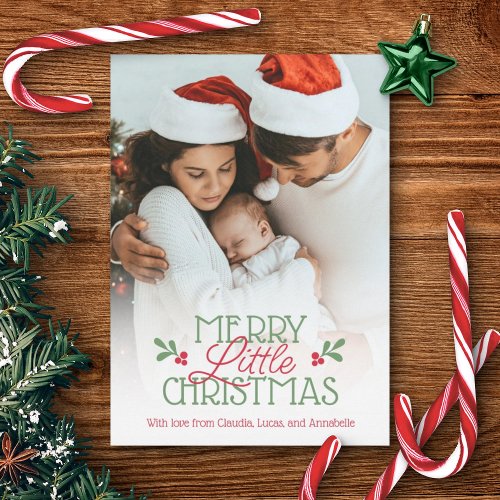 Babys First Merry Little Christmas Card