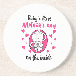 Baby's First Mother's Day On The Inside Coaster