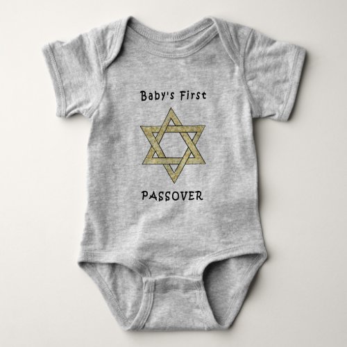 Babys First Passover Baby Bodysuit
