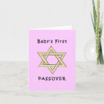 Baby's First Passover Card<br><div class="desc">Celebrate baby's first pass with jewish star and matzoh gifts for the jewish and baby apparel for the der.</div>