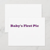 Baby's First Picture The MUSEUM Zazzle Gifts (Front/Back)