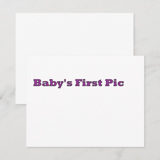 Baby's First Picture The MUSEUM Zazzle Gifts (Front/Back)