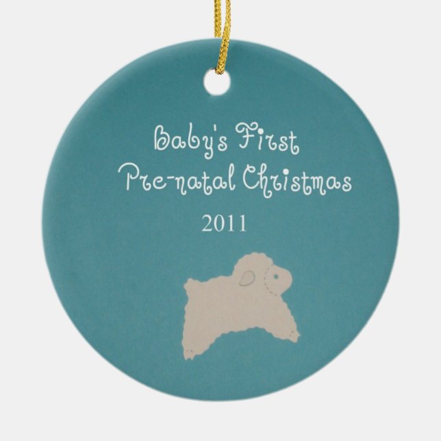 Baby's First Pre-natal Christmas 2011 Ceramic Ornament (Front)