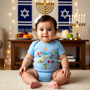 🍯 🍎🐟  Baby's First Rosh Hashanah Baby Bodysuit