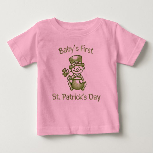 Baby's First St. Patrick's Day Baby T-Shirt (Front)