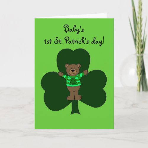 Babys first St Patricks day Card
