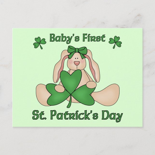 Baby's First St. Patrick's Day Postcard (Front)