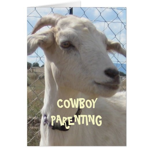 Baby's First Steps Walking Joke - Cowboy Parenting Cards (Front)