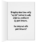 Baby's First Steps Walking Joke - Cowboy Parenting Cards (Inside (Right))