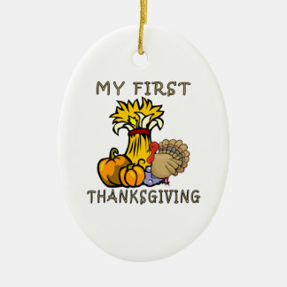 Baby's First Thanksgiving Ceramic Ornament