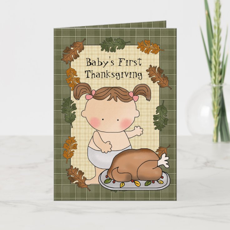 Baby s First Thanksgiving Greeting Card Zazzle Baby s first thanksgiving greeting card zazzle