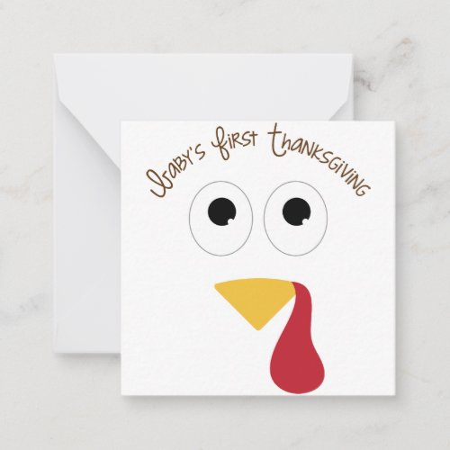 Babys First Thanksgiving Note Card