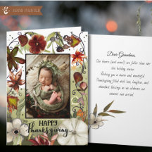 Baby's First Thanksgiving Photo Card | Rustic Sage