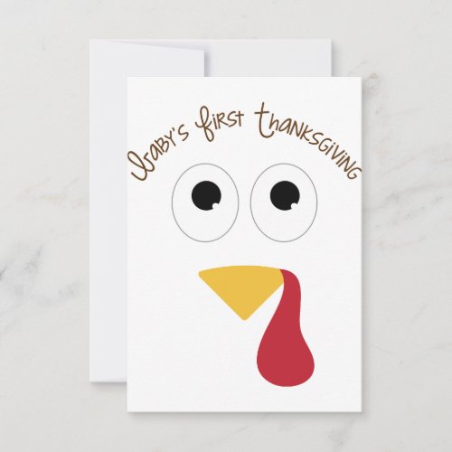 Babys First Thanksgiving Thank You Card