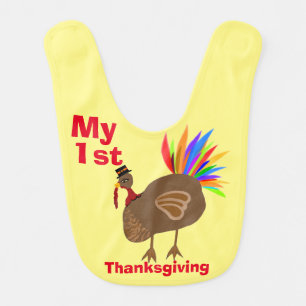 Baby's First Thanksgiving Turkey Bib