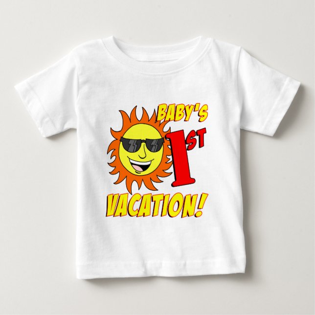 Baby's First Vacation Baby T-Shirt (Front)