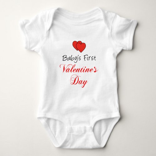 Babys First Valentines Day Baby Bodysuit